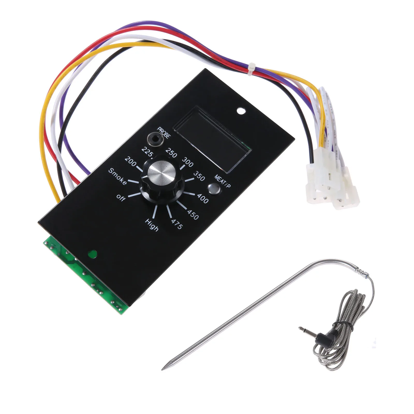 AC 120V, 60HZ Updated Replacement Digital Thermostat Control Board and Meat Probe Fit for Pit Boss Pellet Grill