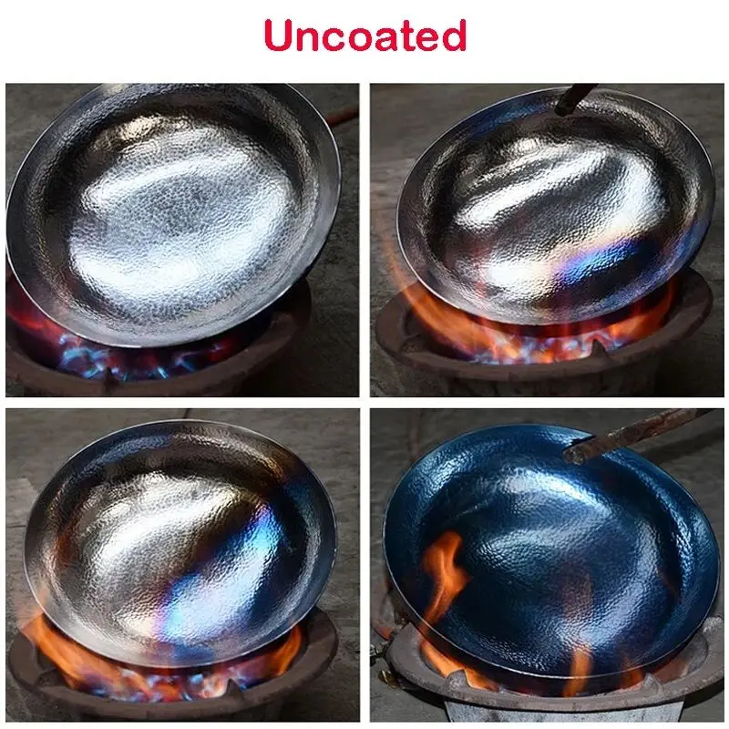 Iron Woks High Density Chinese Traditional Handmade Forging Wok Wrought Iron Non-stick Gas Pot Cookware Kitchen Frying Pan