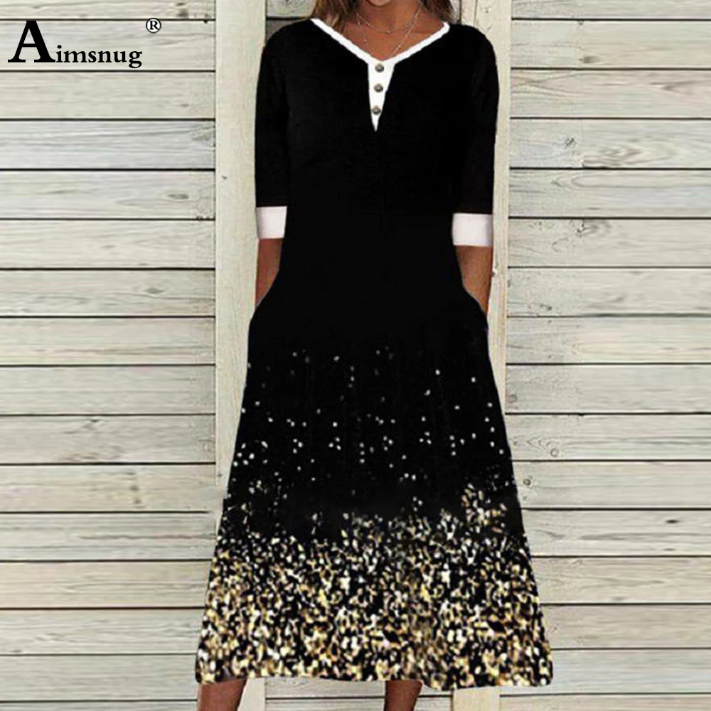 Women Elegant Fashion Mid-Calf Dress 2022 Spring Half Sleeve Button Party Dresses Oversized 5xl Femme Vintage Dots Printed Dress