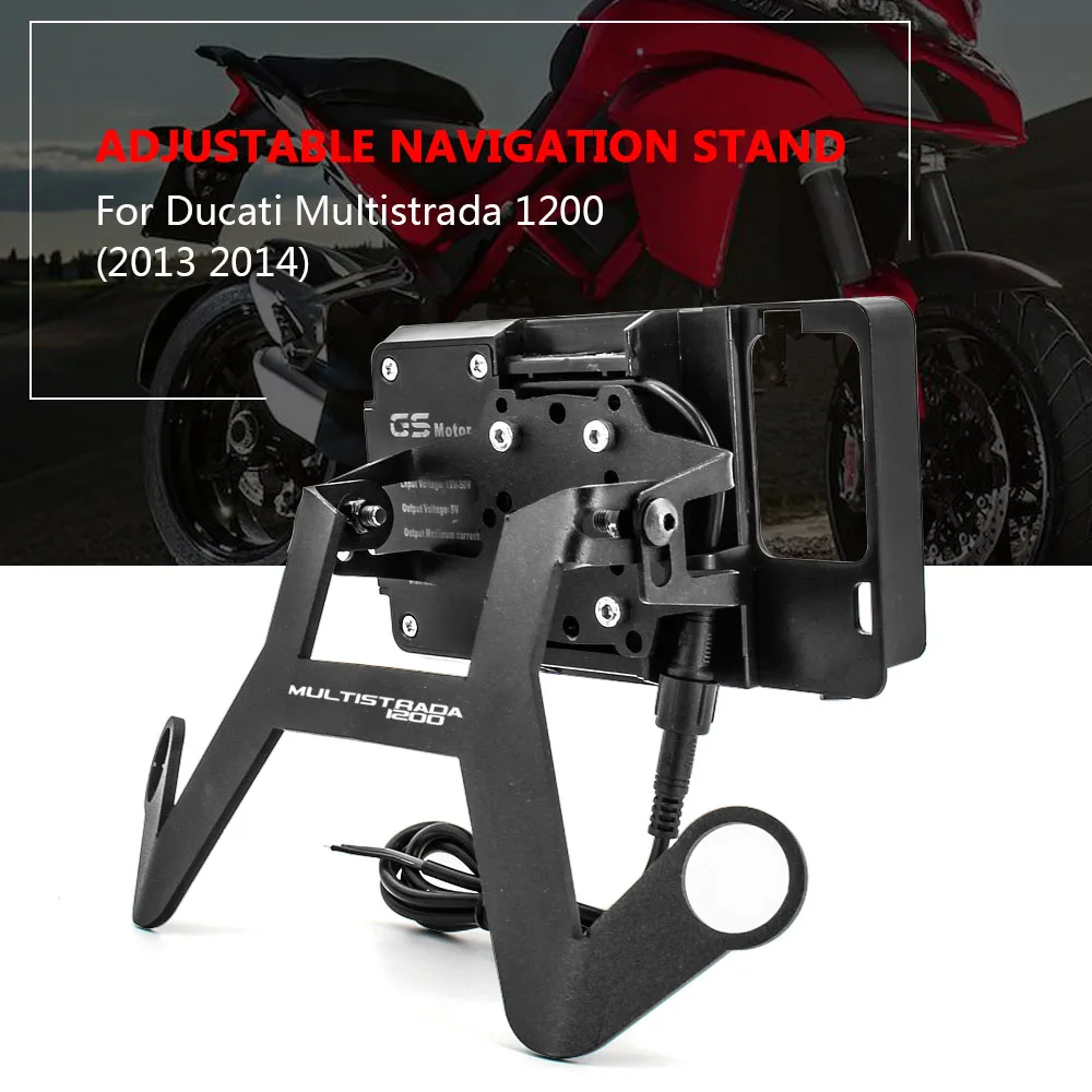 

Motorcycle front Stand Holder Smartphone For DUCATI MULTISTRADA 1200 MY 2013 2014 SUPPORTO GPS/SMARTPHONE