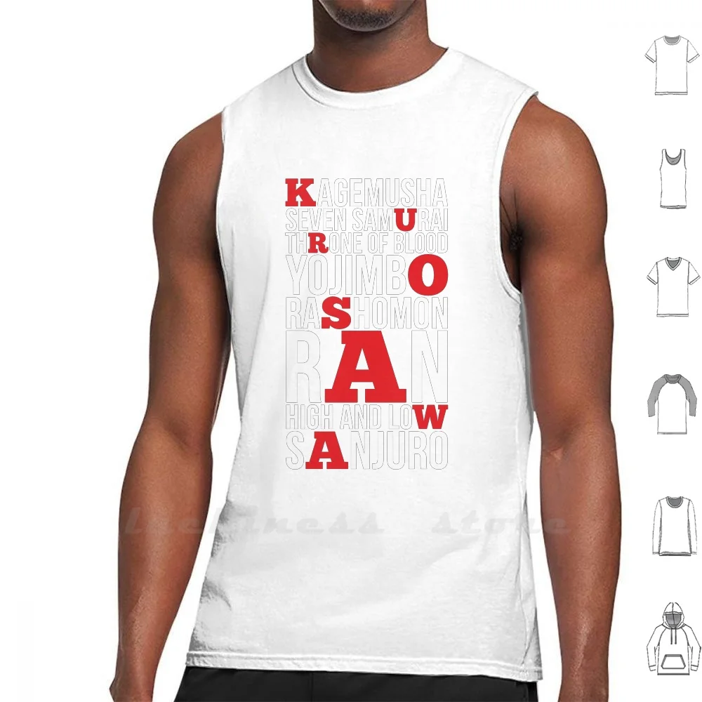 Akira Kurosawa Sleeveless Tank Top Vest Cotton Akira Kurosawa Akira Kurosawa Movies Film Kagemusha Seven Samuria Samuria Seven