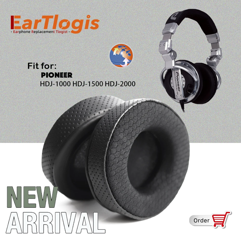 

EarTlogis New Arrival Replacement Ear Pads for Pioneer HDJ-1000 HDJ-1500 HDJ-2000 Headset Earmuff Cover Cushions Earpads