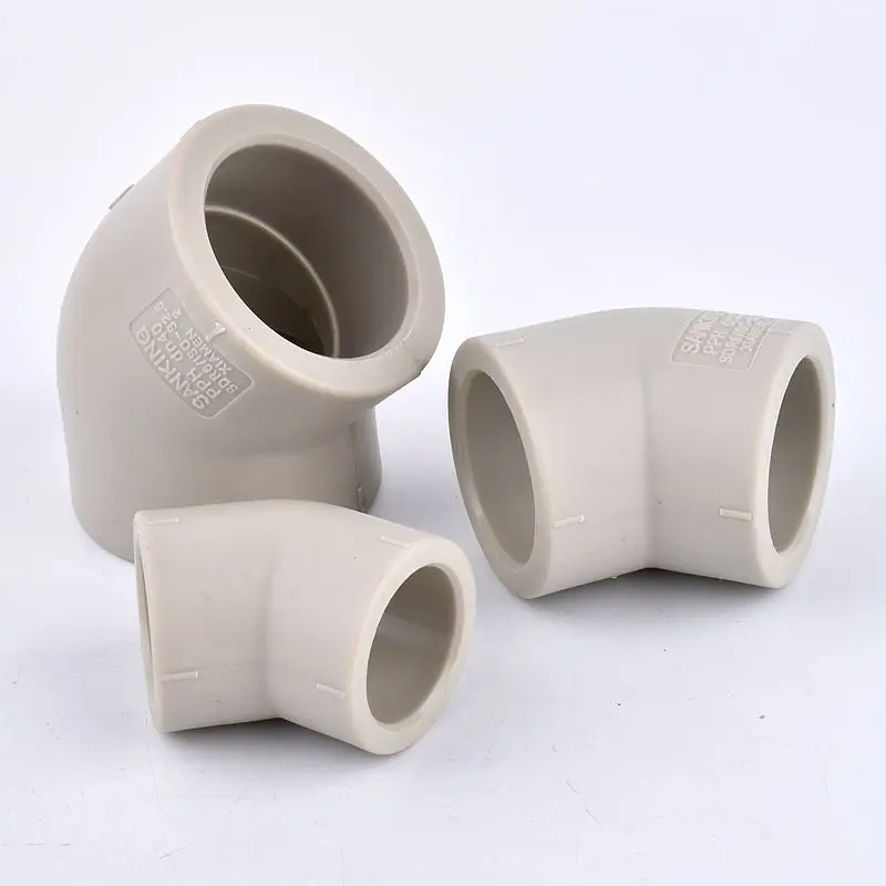 1pc ID 20~110mm PPH 45 /90 Degrees Elbow/Direct/Tee/Cap/Pipe Clamp/Flange/Union Garden Irrigation Water Pipe Connector Fittings