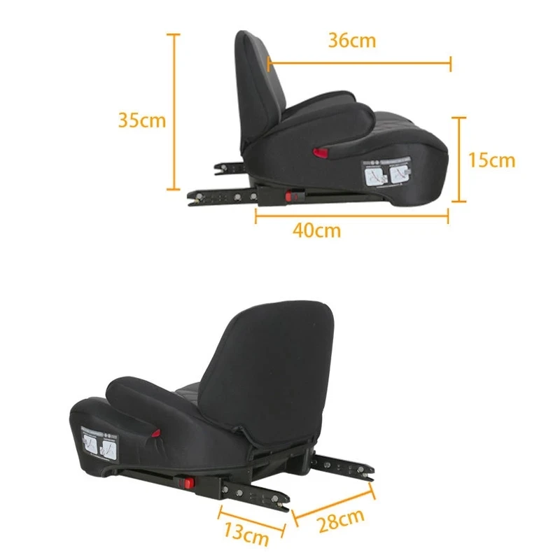 Child Car Safety Seat Portable Car Booster Pad  Folding Car Seat ISOFIX Hard Interface For 3-12 years old