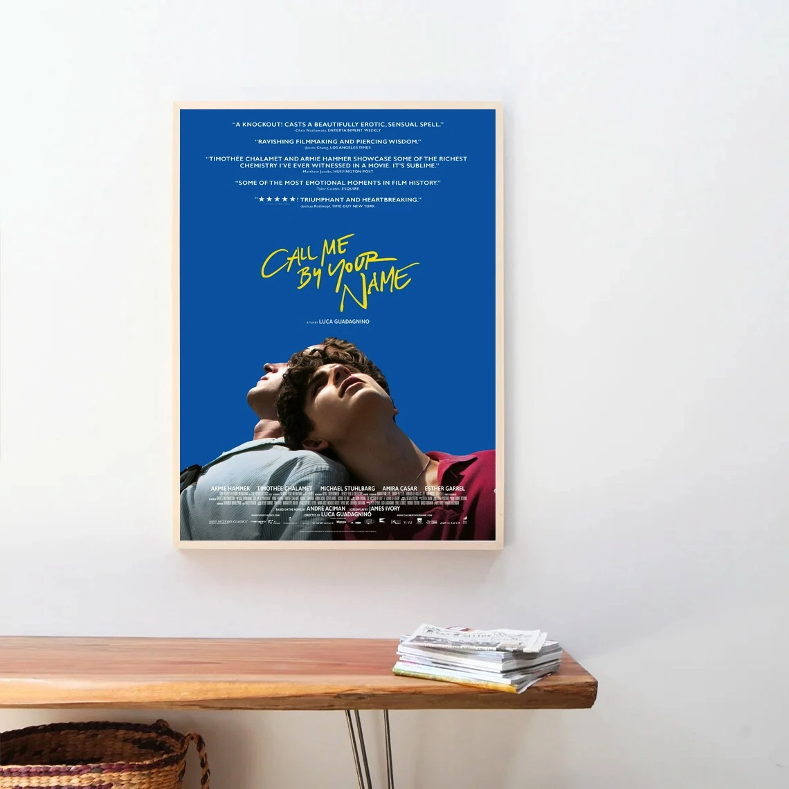 اتصل بي باسمك ملصق الفيلم طلاء جدران ديكور المنزل (بدون إطار)