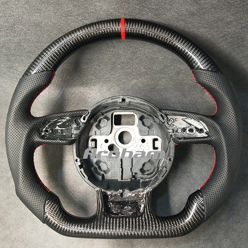 

Customized Carbon Fiber Racing Steering Wheel For Audi S3 8v RS4 A6 C7 RS3 A3 8V MK1 A5 Stronic RS6 C7 A4 2013 2014 2015 2016