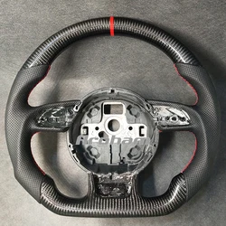 Customized Carbon Fiber Racing Steering Wheel For Audi S3 8v RS4 A6 C7 RS3 A3 8V MK1 A5 Stronic RS6 C7 A4 2013 2014 2015 2016