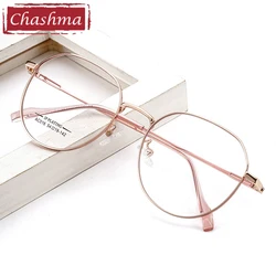 Chashma Women Retro Eyewear Round Men Prescription Optical Frame Fashion Trend Glasses Teens