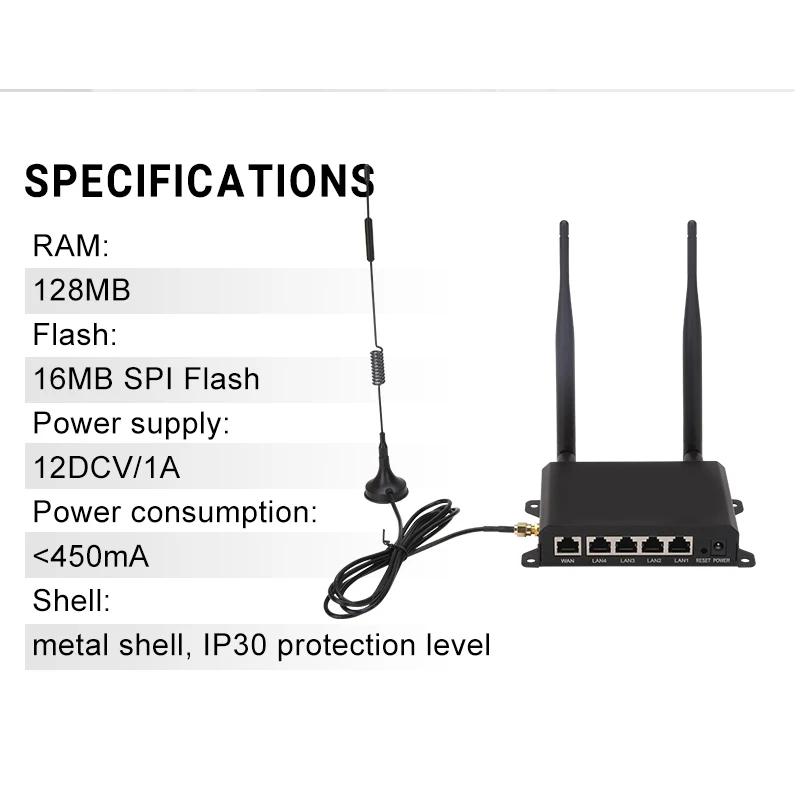 Firewall Router 4G Router Industrial Intelligent Flow Control Wifi Modem Router Network Adaptor With Sim Card Slot 300Mbps