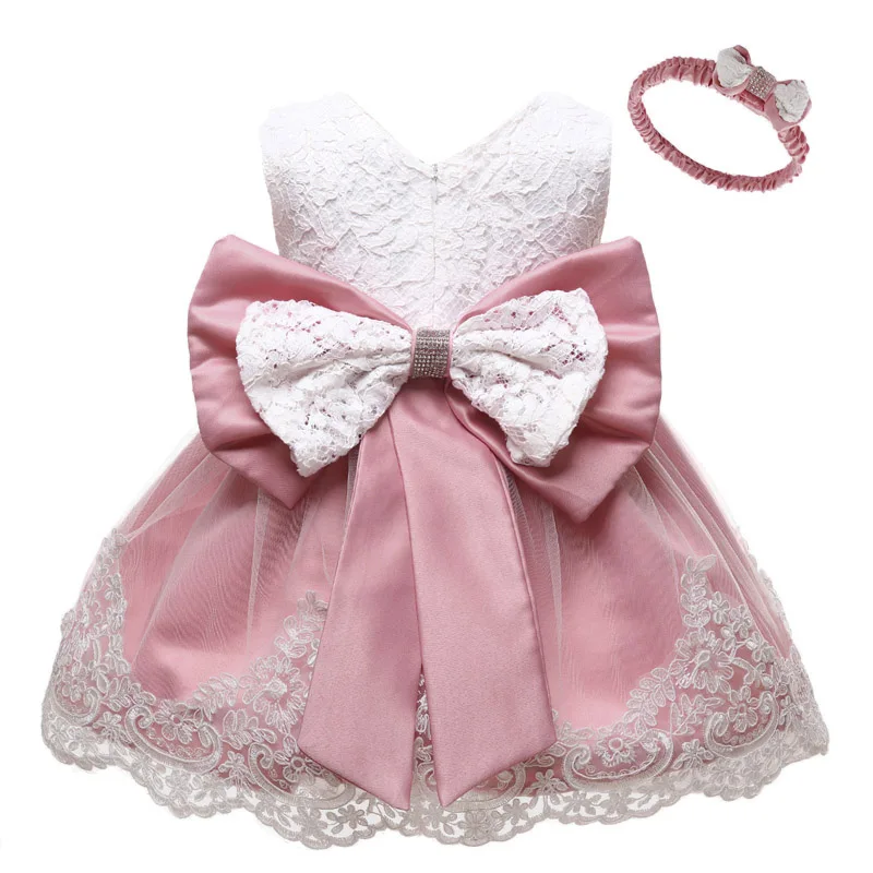 LZH Baby Mädchen Kleid Neugeborene Kleidung Prinzessin Kleid + Kopfbedeckung Für Kleinkind Geburtstag Hochzeit Taufe Kleinkind Party Weihnachten Kleid – Detail 8