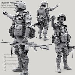 1/35 Resin model kits DIY figure Russian soldier self-assembled A-688