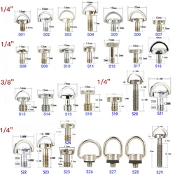 Dslr 1/4 3/8 Strap Folding D Ring Screw Tripod Ball Head Quick Shoe Mounting Adapter for Camera Monopod QR Plate