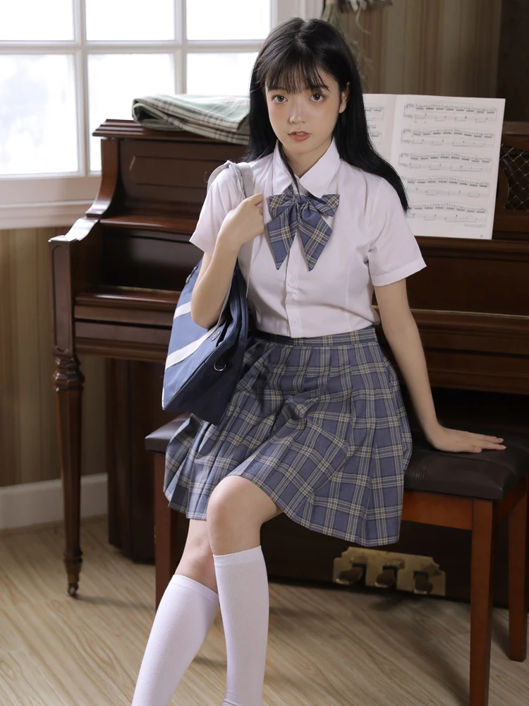 Japanese fashion High School Student College  Suit JK Uniform Pleated Skirt  school girl uniform sailor uniform  school skirt