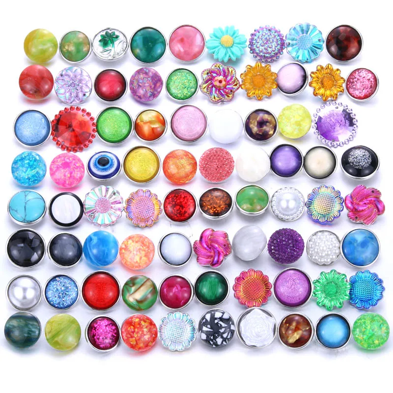 Wholesale 5pcs/lot 18mm Snap Jewelry Mix Many Styles 18mm Metal Snap buttons Silver Color buttons Rhinestone Snaps Jewelry