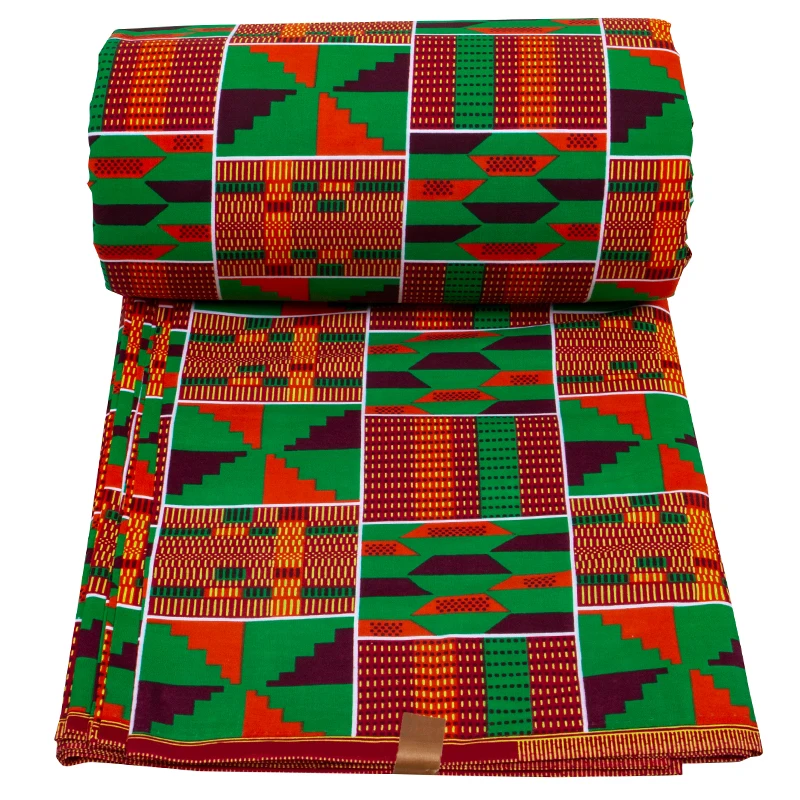 Africain Ankara Print Kente Batik Fabric Real Wax Tissu Patchwork Sewing Wedding Dress Craft DIY Material Cotton Pagne By Yards