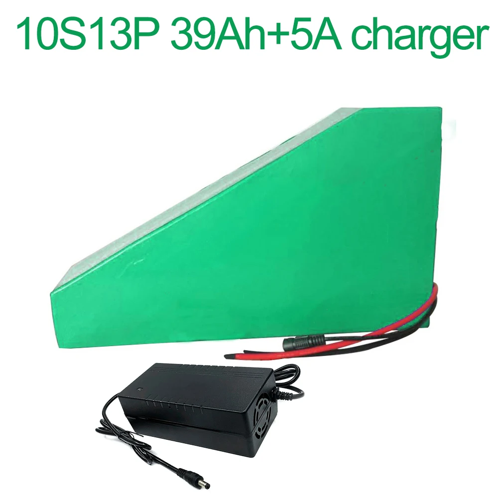 With 5A charger 36V 39Ah 10S13P 18650 Li-ion Battery Pack E-Bike Ebike electric bicycle 42V 330x310x200x70x70x45mm