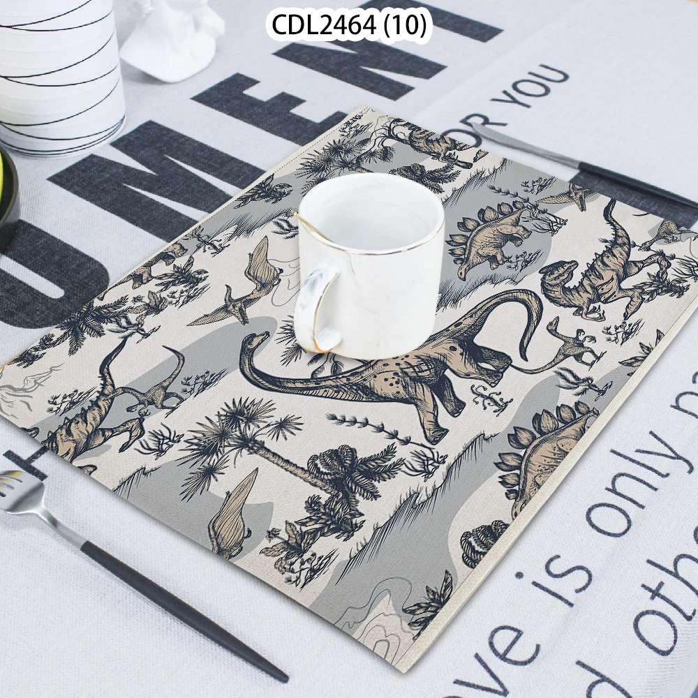 Animal Vegetation Printed Napkin Cloth Home Table Decoration Table Mat Untersetzer Towel Tea Towel Coaster 42*32 Servilletas