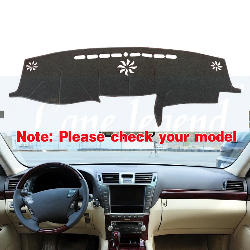 Car Auto Inner Dashboard Cover Dashmat Pad Carpet Dash 2 Layers For lexus LS460 LS460L LS600L LS460H LS600H 2006 - 2011 LHD