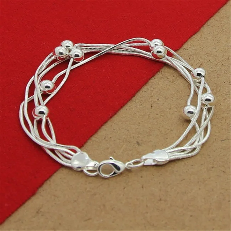 Bracelet Simple en argent Sterling 925 en forme de cœur pour femme, bijou de charme de fête, cadeau, haute qualité