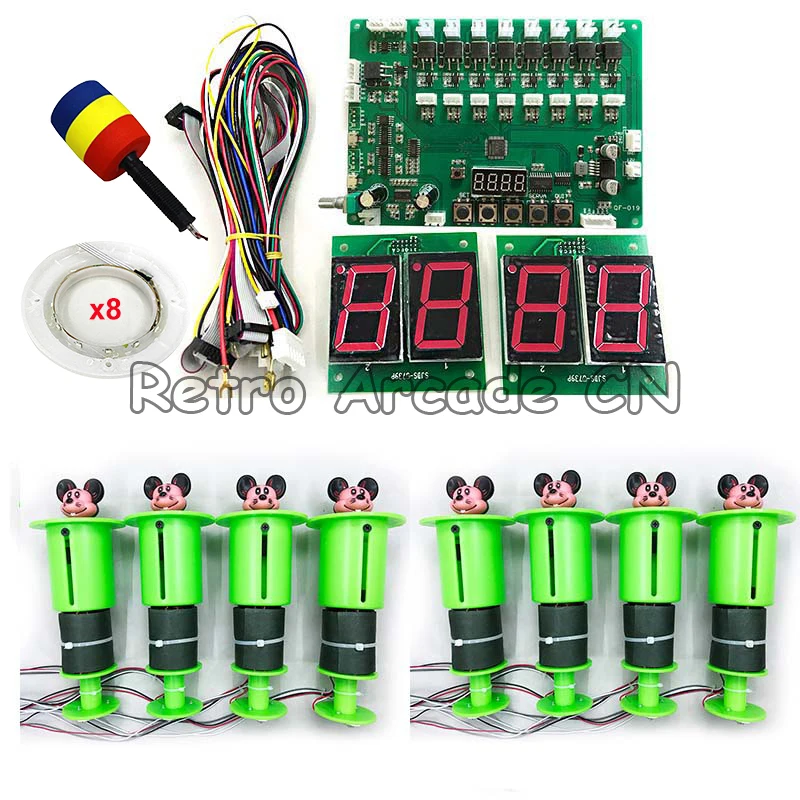 

Arcade Children Game Diy Kit Hitting Frog Gopher Games Motherboard Wire Harness Display Hammer Heads Parts LED Light Ring