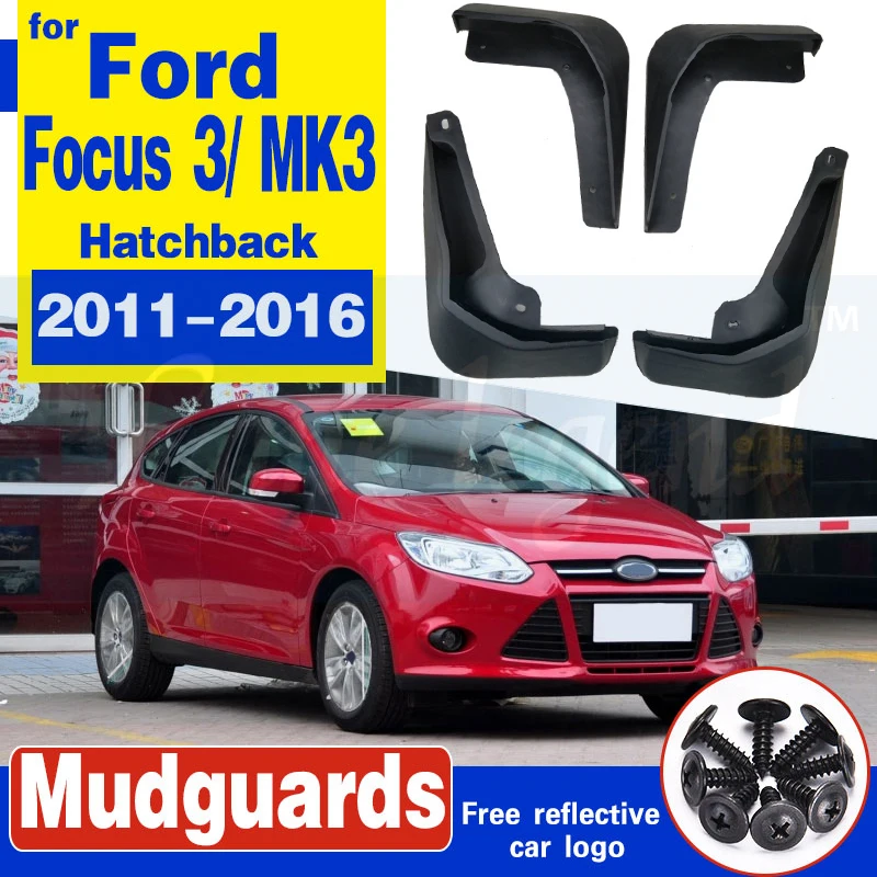 Fender Flares for Ford Focus 3 MK3 Hatchback 2011-2016 Car Mud Flaps Splash Guards Mudflaps Accessories