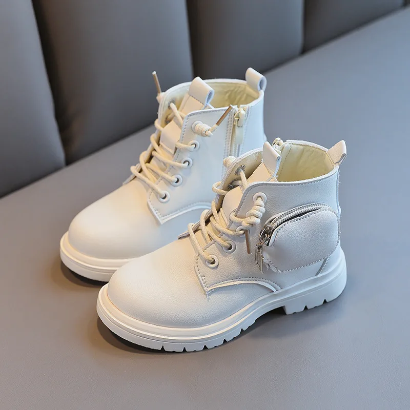 Girls boots 2022 new children short boots boys fashion spring and autumn single British style short boots