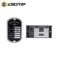 ZSDTRP Sign Decals Sidecar Chassis Tag CJ-K 750 Engine Tags & Rear Tag Frame For Ural M72 BMW R1 R51 R71 R72 Ural M72