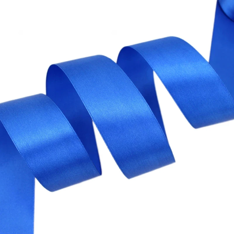 (25 yards/roll) Blue Satin Ribbon Wholesale Gift Wrapping Christmas ribbons