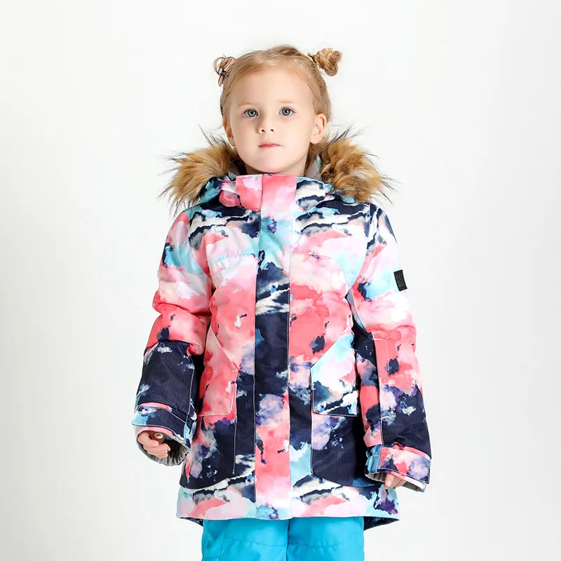 

Childrens Padded Colorful Ski Jackets Girls Waterproof Warm Snowboarding Snow Wear Kids Skiwear Parka Anorak Climbing Coat