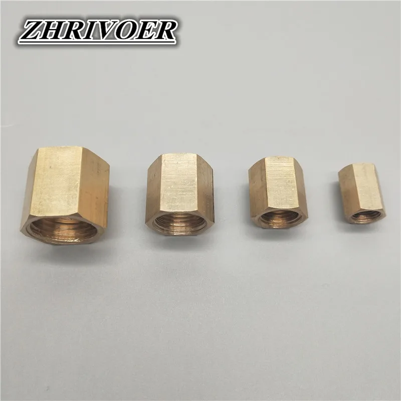 Brass Copper Hose Pipe Fitting Hex Coupling Coupler Fast Connetor Female Thread Male thread 1/8\