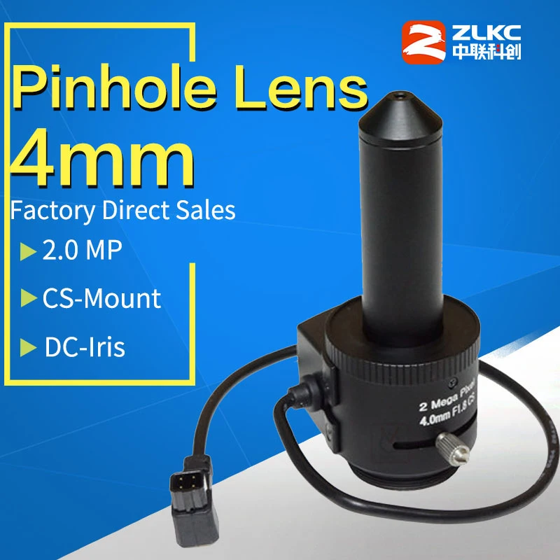 ZLKC HD объектив с отверстием 4 мм 1/3 дюйма CS Mount линза для камеры видения 2,0 мегапикселя Авто Iris Industrial оптическая фотокамера 2 МП