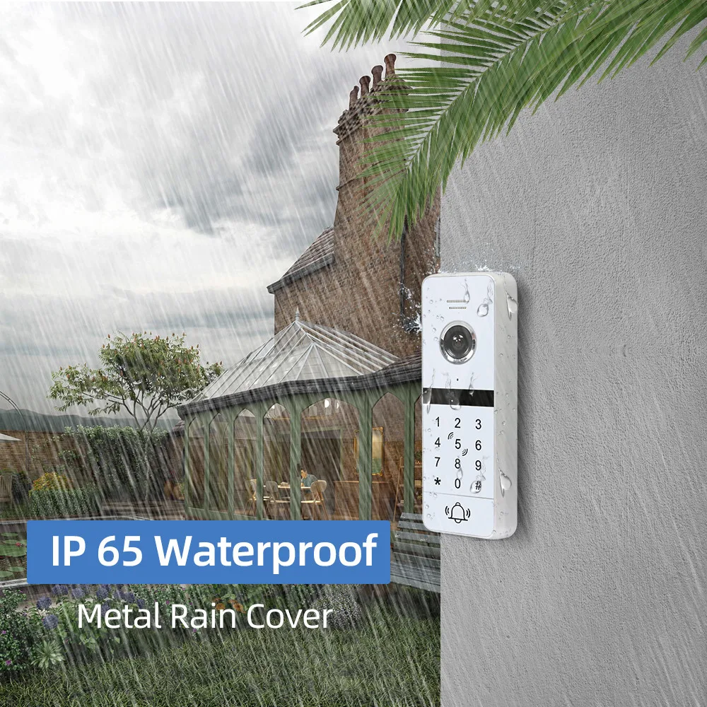 JEATONE Wired Full Touch Screen Doorbell Outdoor Unit 960P/1080p Support Password Unlock  Need to Work with IP Wifi Monitor