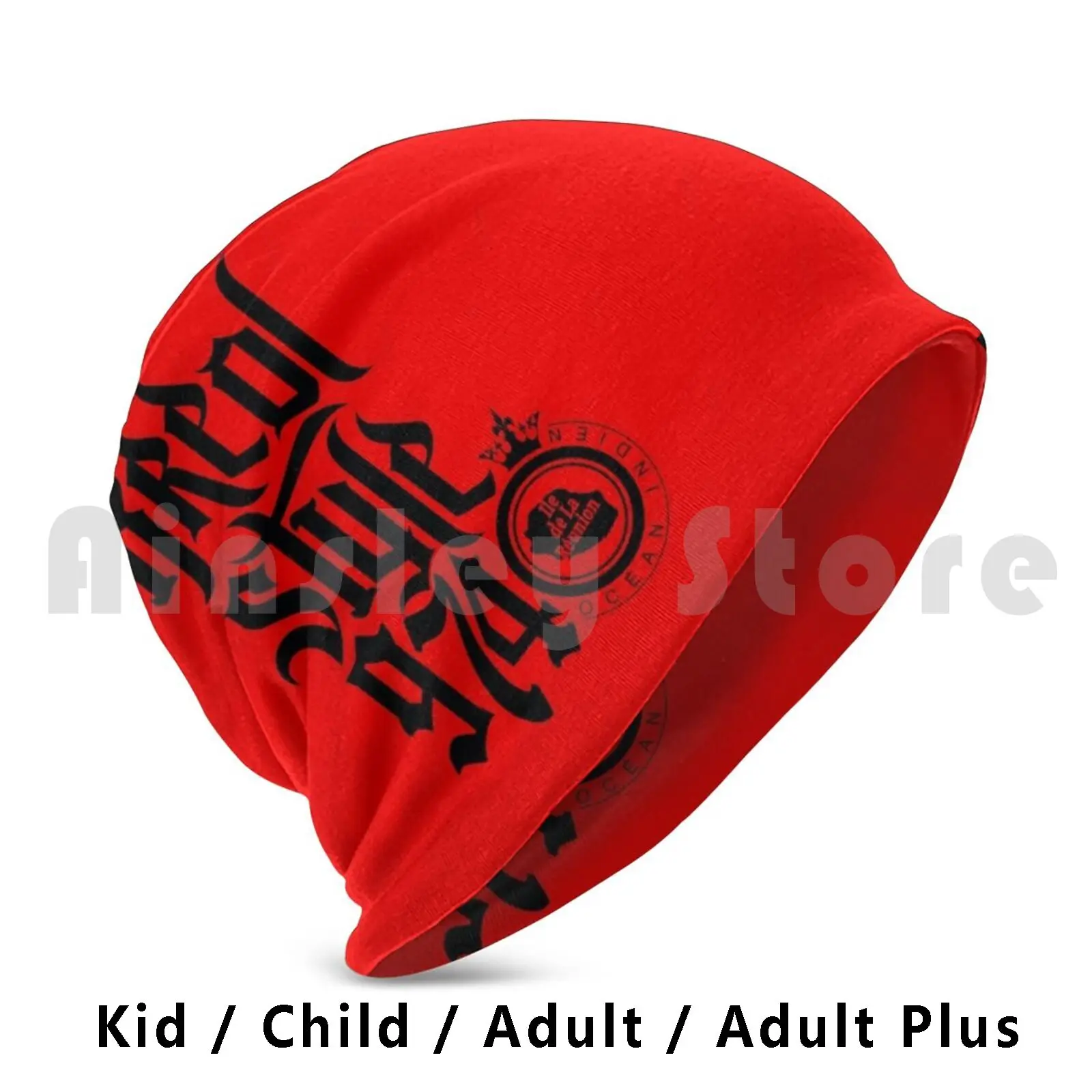 Kreol Style 974-Black Logo Beanies Knit Hat Hip Hop 974 Logo 974 Creole Reunionnais Reunion Island Reunionese