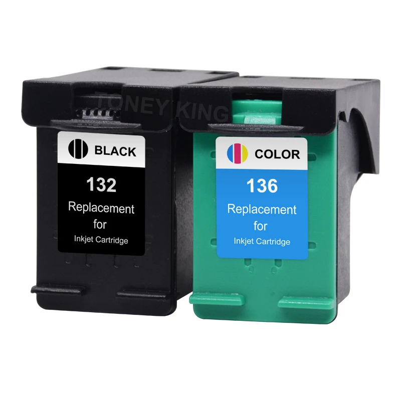 Toney King for hp 132 136 Compatible Ink Cartridge For hp Photosmart C3183 D5163 1513 C3100 Officejet 6213 5443 D4163 printer