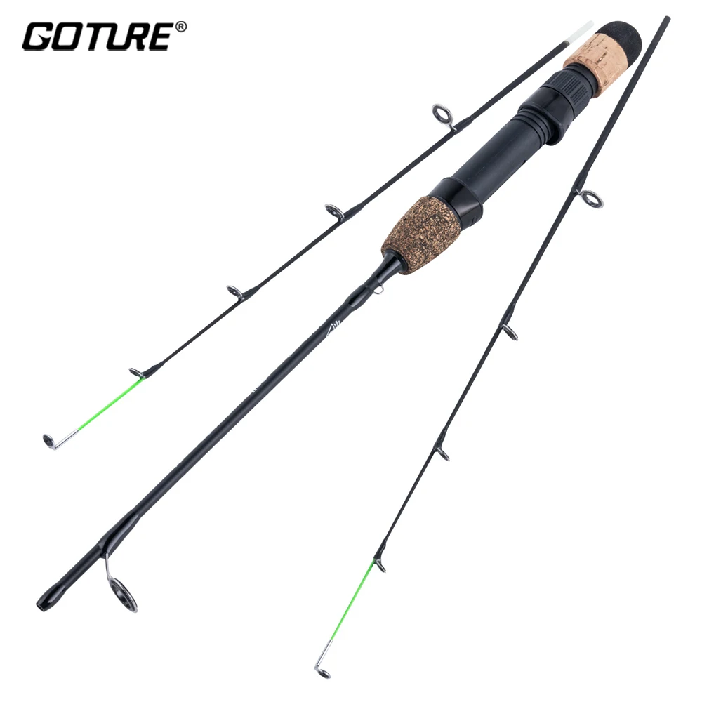 Goture Winter Ice Fishing Rods 71cm 81cm 2 tips Spinning Rod Cork Handle Ice pole Ultra-light Carp Fishing