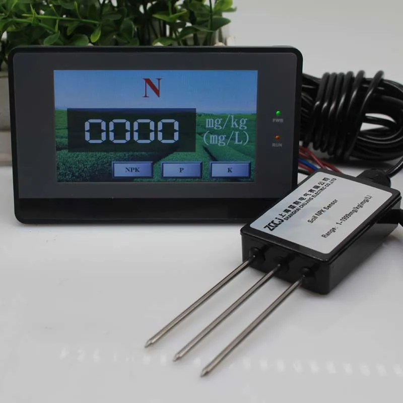 Soil NPK detector display meter with earth NPK sensor