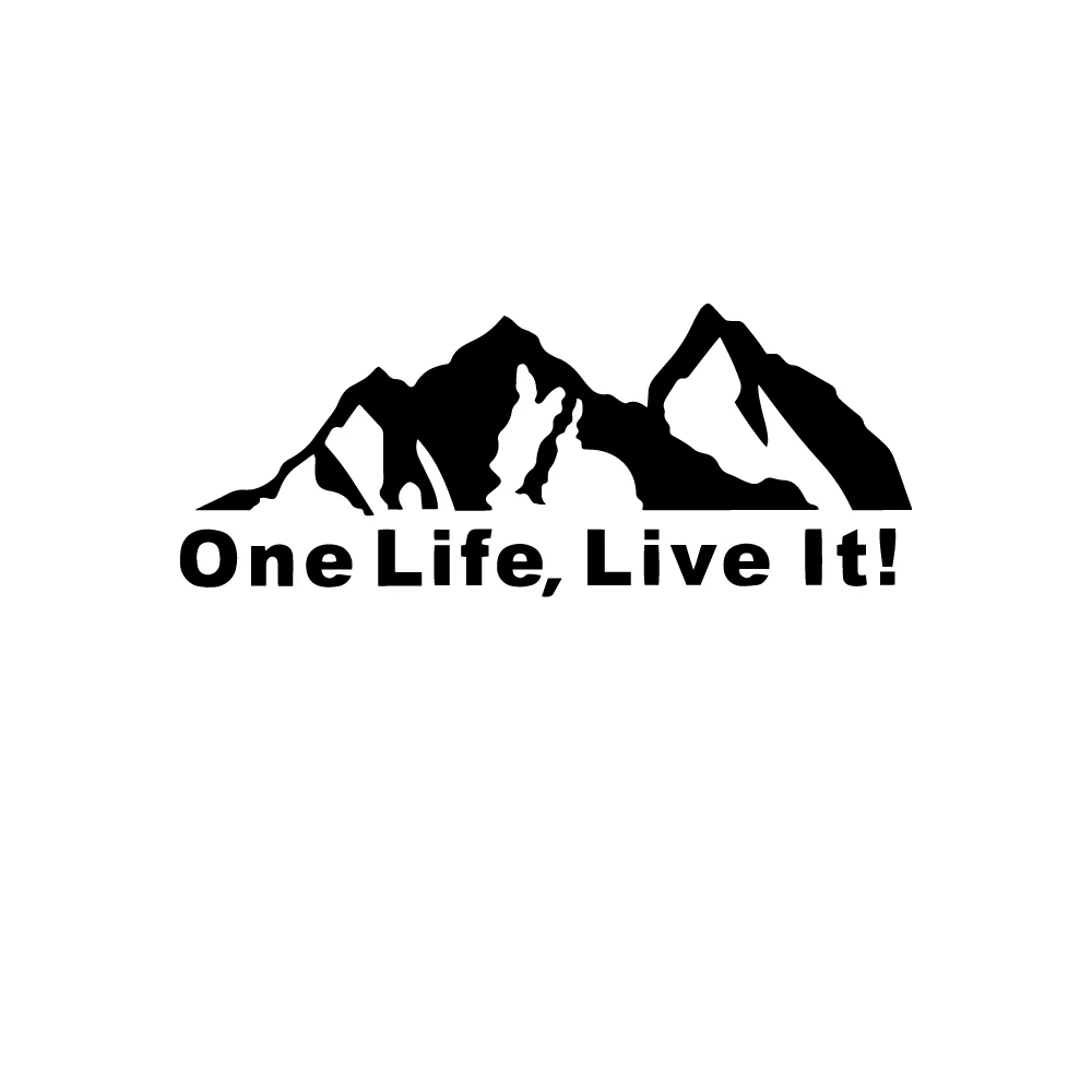 

On Life Live It Mountains Car Sticker Automobiles Motorcycles Exterior Accessories Vinyl Decals for Honda Lada Bmw Audi Jeep