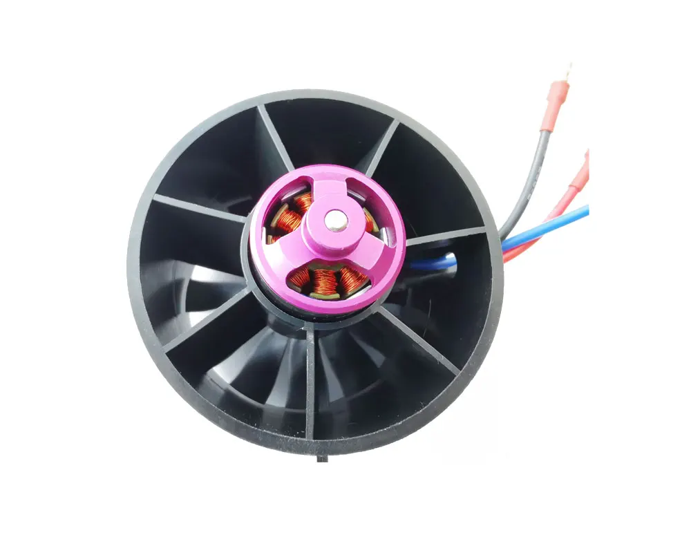 Hobbyhh 80A esc edfファン70ミリメートル12ブレード4s 3400KV 6s 2300KV ABOUT2200G飛行機rcモデル推力edf飛行機ジェット