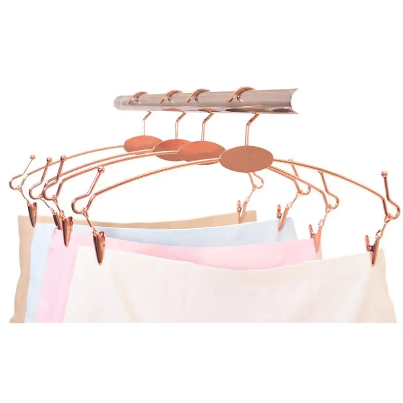 Metal Rose Gold Color Popular Costume Props Racks Bra Storage Underwear Hanger With Big Hook LX8744