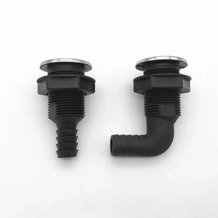 Nylon Plastic Bilge Fitting With Stainless steel Rim Bilge Pump Aerator Hose Boat Marine Yacht Accessories