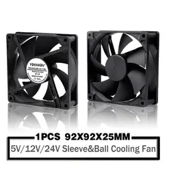 92mm 9225 Cooling Fan DC 5V 12V 24V  92x92x25mm Cooler Fans PC Case CPU Brushless Cooler 9cm Sleeve/Dual Ball Bearing Radiator