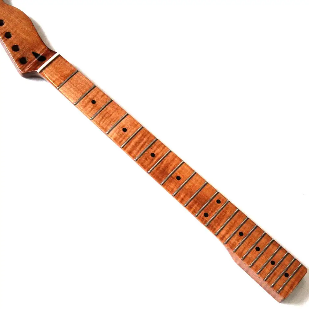 

One pc roasted flame maple electric guitar neck in Nitro paintting