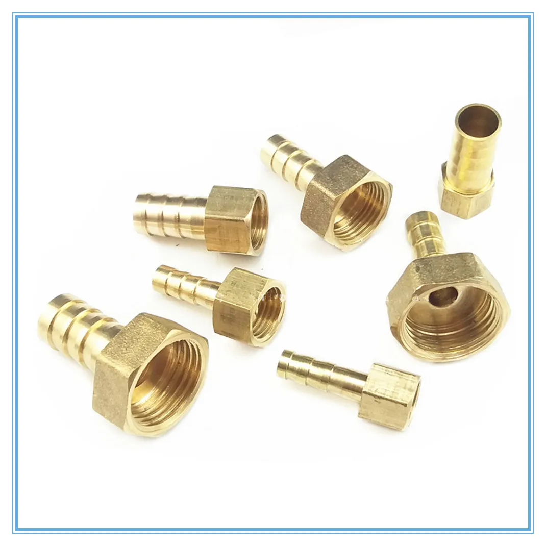 Pipe Fitting ID 8mm 10mm 12mm 14mm 16mm 19mm Hose Barb Tail 3/4 BSP Female Thread Connector Joint Copper Coupler Adapter