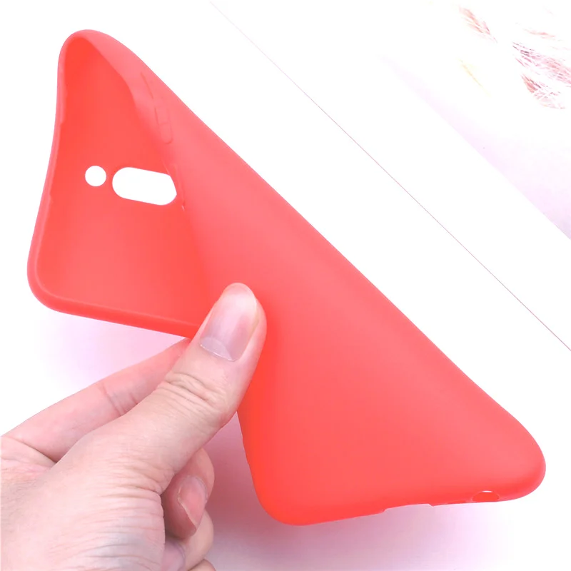 SUREHIN Cove for Xiaomi Redmi Note 8 Pro Case Matte Red Blue Yellow Clear Green Pink Purple Silicone Back Transparent Case Cover image 3
