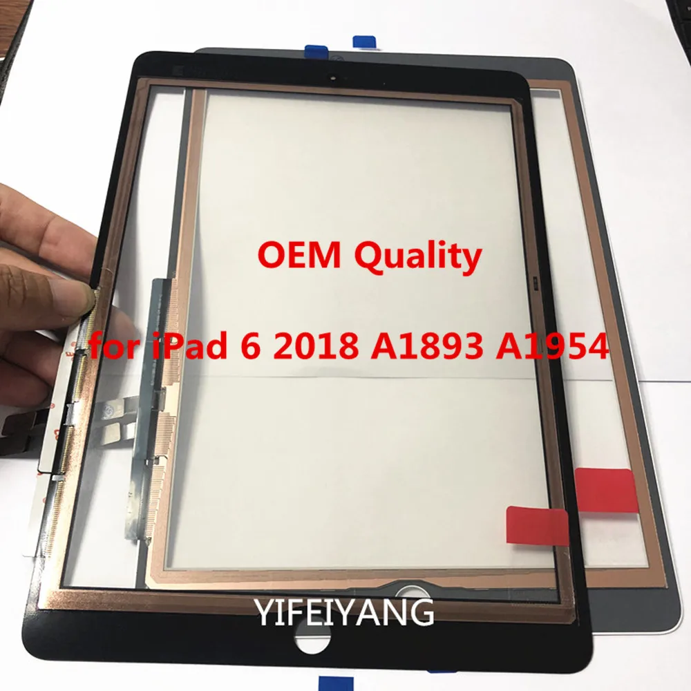 Original Touch Screen Digitizer for iPad, Front Glass Display, Touch Panel, A1893, A1954, 2018, 9.7, 5Pcs