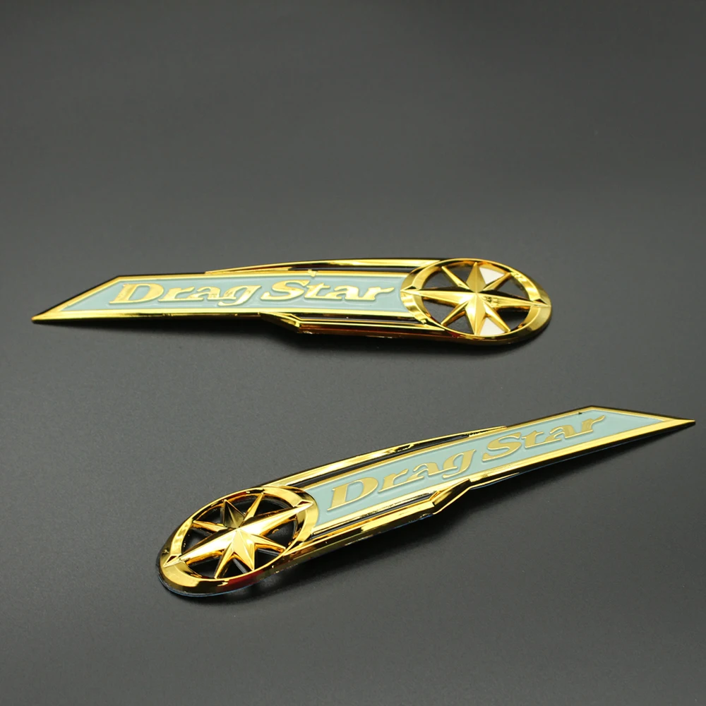Motorcycle Dragstar Fuel Oil Tank Badge Emblem Drag Star Decals Stickers Decoration Trim for Yamaha XVS125 XVS250 XVS650 XVS1100