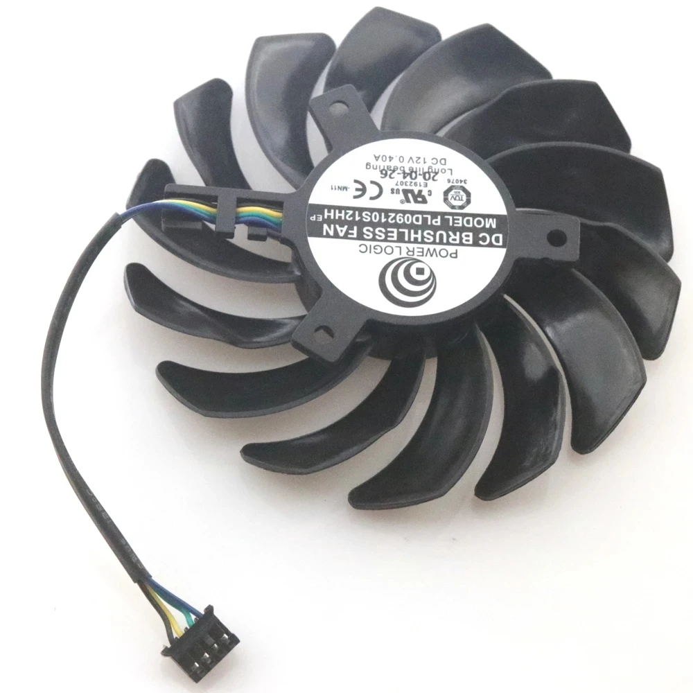 Imagem -03 - Fios 4pin Ventilador Vga para Msi Rtx 3090 3080 3070 3060 Ventus Placa Gráfica Ventilador de Refrigeração Pld09210s12hh 86 mm Dc12v 0.40a