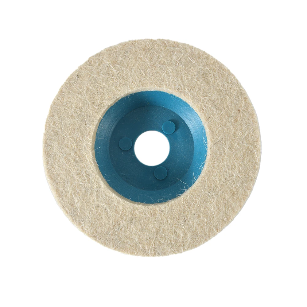 Ruota in lana ad angolo 4*16 fori ruota per lucidatura in lana da 4 pollici copertura blu 100 smerigliatrice angolare abbinata a strumenti di lucidatura e molatura
