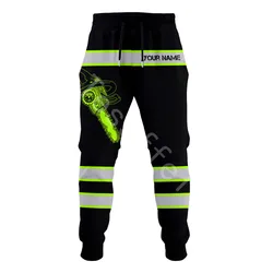 Tessffel Logger Customized Name Lumberjack 3D Printed Casual Men Trousers New Fashion Streetwear Autumn Loose Sports Pants L32