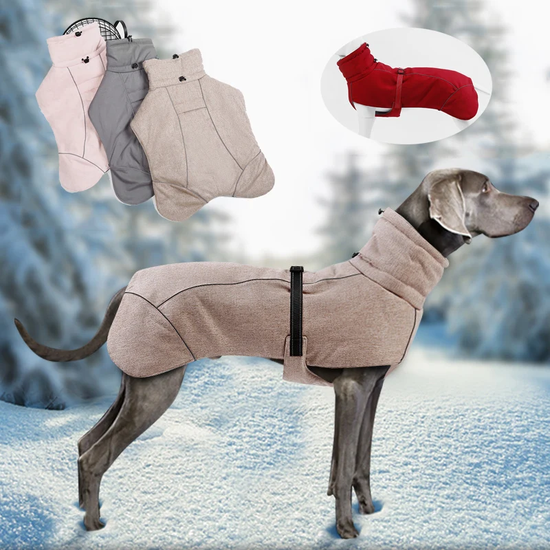 Warm Winter Big Dog Clothes High Quality Pet Jacket Coat for Medium Large Dogs Weimaraner Greyhound  Boutique Clothing Outfits